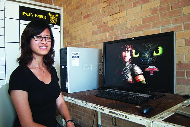 Graduate student Kelly Kin worked with DreamWorks during the fall of 2013.photo by Josh Seal