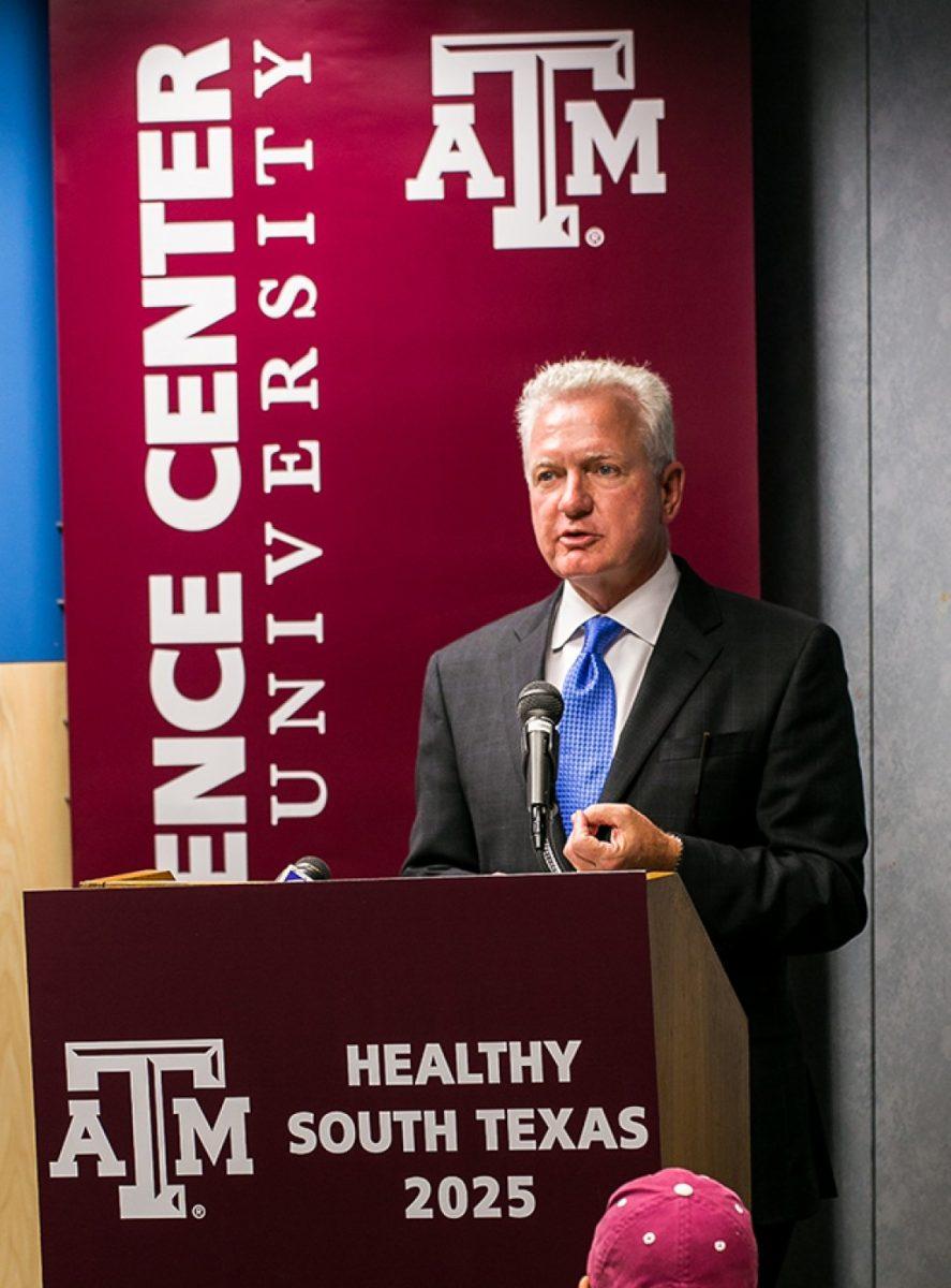 Dr. Brett Giroir, CEO of Texas A&M Health Science Center, announces thelaunch of the Healthy Texas Initiative. Photo provided.