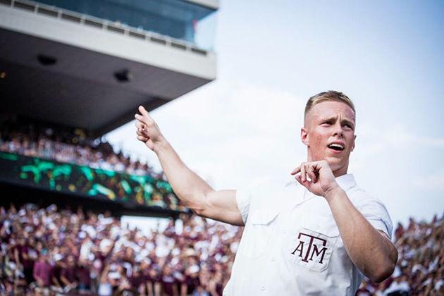 Patrick McGinty is the 2014-2015 head yell leader. 