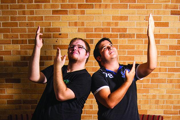 Photo by Dee Huggan
Juniors Ryan Brainard (left) and Andres Pascal created the A&M “Shake It Off” video, which has received more than 53,000 YouTube views.