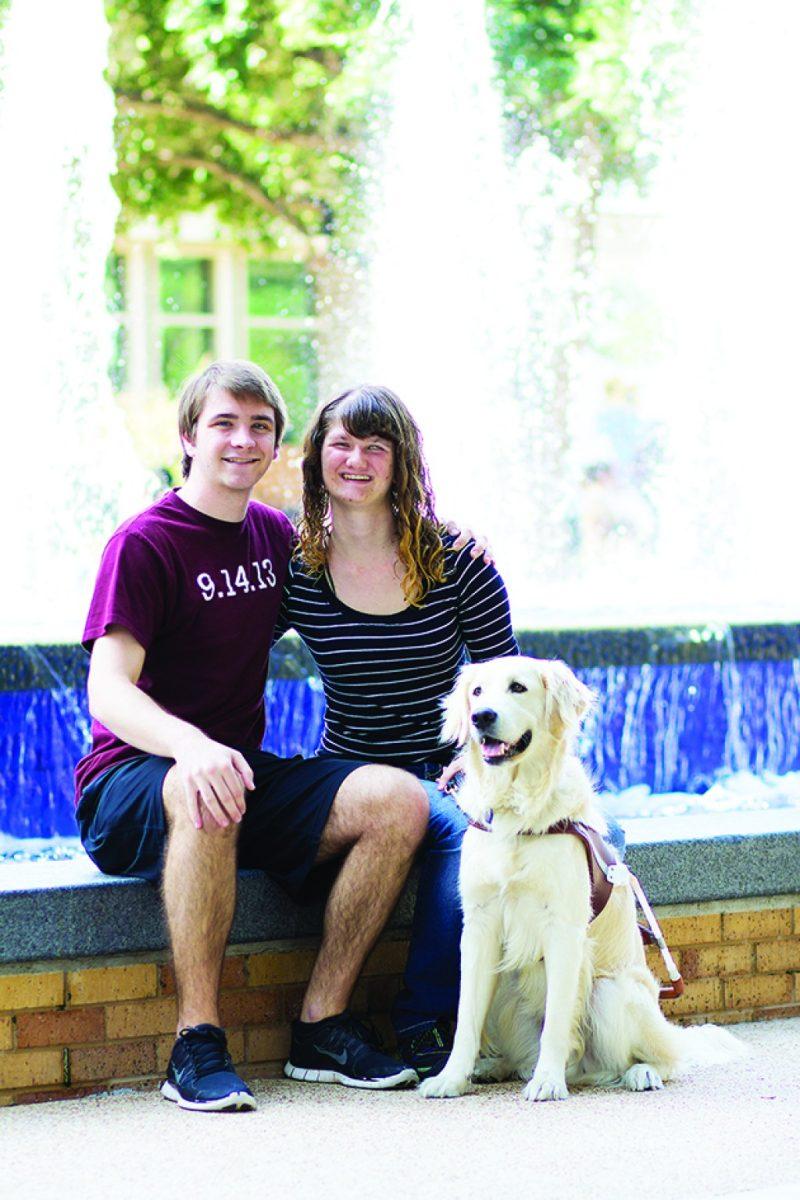 Sarah+Lane+%26%238212%3B+THE+BATTALIONJoseph+Hood+and+Kaitlyn+Kellermeyer+teamed+up+to+write+the+Student+Senate+bill+that+advocates+for+wind+chimes+to+help+visually+impaired+students+find+their+way+around+campus.
