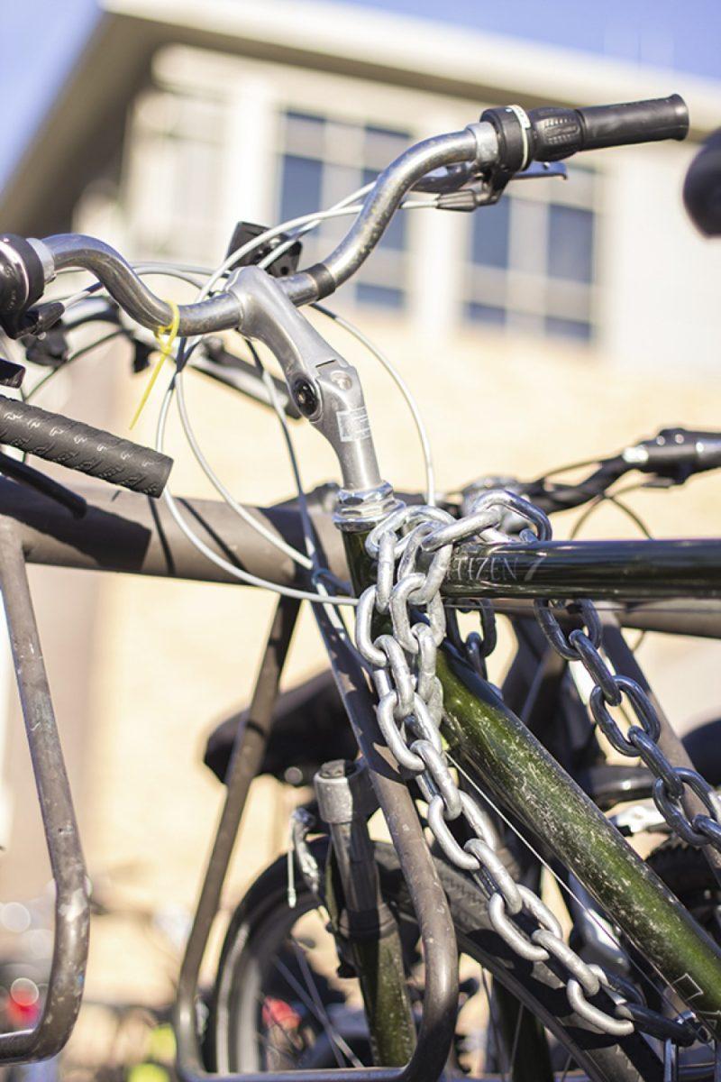 Photo by Allison BradshawThere have been 159 reported campus bike thefts in 2014.