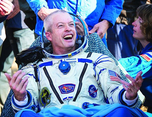 Steve Swanson, who received his doctorate from A&M in 1998, returned safely to Earth Sept. 11 after spending six months aboard the International Space Station.
Photo provided.