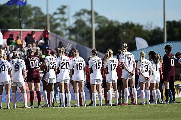 The Aggies line up against Kentucky in Orange Beach, Alabama, at the SEC Tournament finals.  
Photo provided