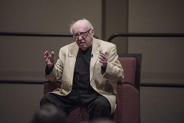 Allison Bradshaw — THE BATTALION
Al Marks shared his experience in the Holocaust at a lecture series by Texas A&M Hillel on Wednesday.