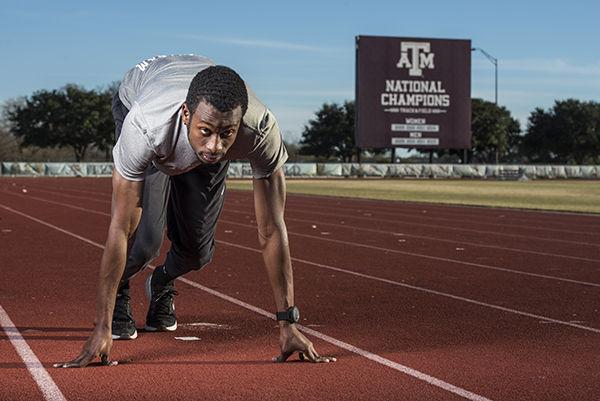 Tanner Garza — THE BATTALION
Business senior and sprinter Deon Lendore is the first Aggie man to be awarded the Bowerman, the track equivalent of the Heisman Trophy.