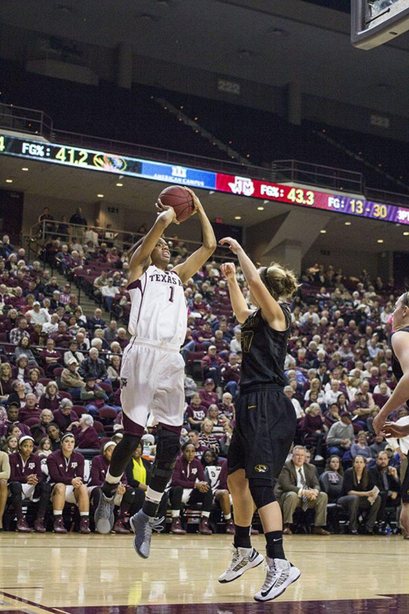 Cody Franklin — THE BATTALIONJunior forward Courtney Williams, shown above in Thursday’s home loss to Vanderbilt, scoring 19 for the Aggies in the 17-point road loss to LSU on Sunday.