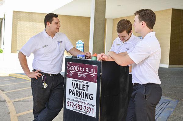 Javier Cepeda (left) founded Good Bull Parking, which provides valet service around Bryan-College Station. 