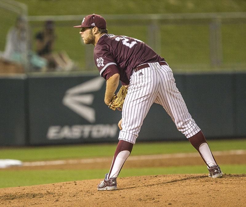 Freshman Turner Larkins pitched six scoreless innings on Tuesday, March 24, giving up two hits and two walks in Texas A&Ms 11-1 victory at UTSA in San Antonio. Larkins is now 3-1. 