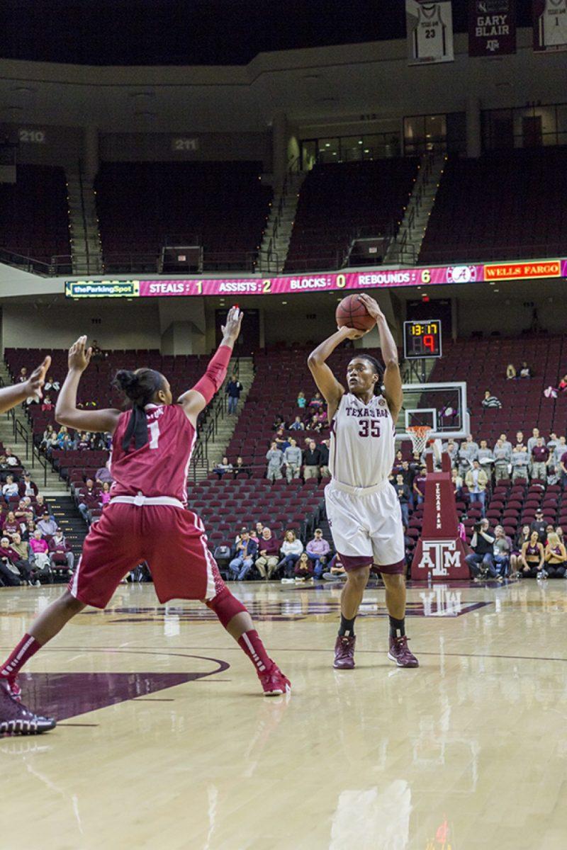Cody Franklin — THE BATTALIONSenior Achiri Ade looks to help the Aggies rediscover their winning ways as the NCAA Tournament approaches.