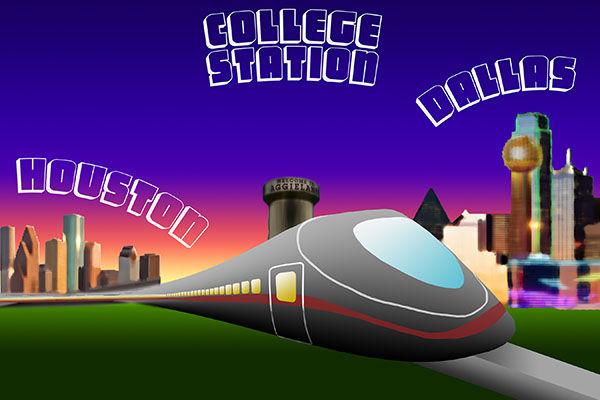 Frederica Shih — THE BATTALION
If proposed route stands, the new high-speed rail will not run through College Station.