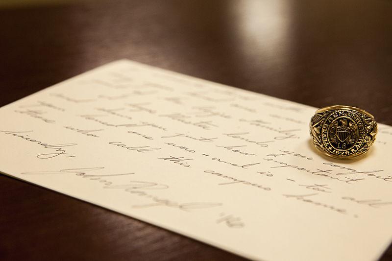 Handwritten letters are one of a muster hosts responsibilities towards the honored families.