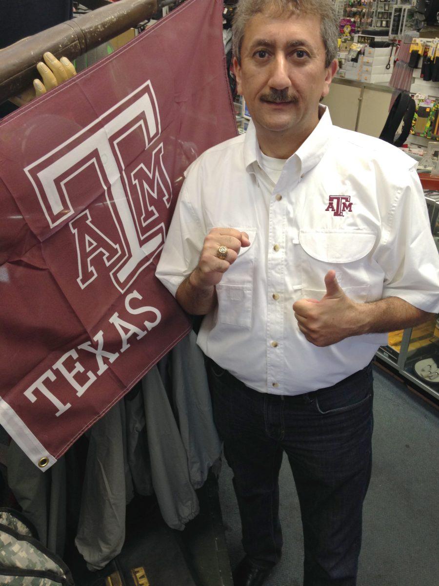 Louis Smien lost his Aggie ring in a Dallas hotel, where a UT Longhorn found and returned it. 
