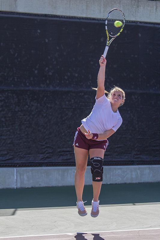 Aggie men's tennis looks to capture seventh straight, women's match cancelled