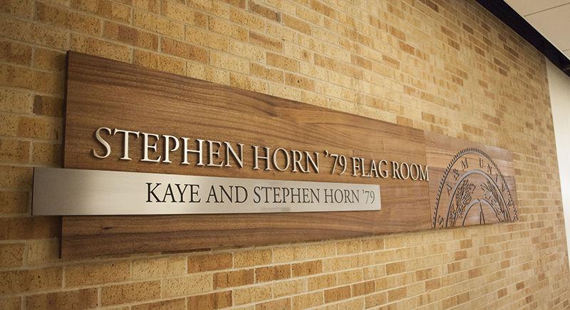 The+flag+room+has+been+renamed+in+honor+of+Kaye+and+Stephen+Horn+79.