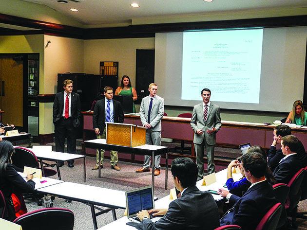 Members of A&Ms Student Senate unanimously approved an initiative to provide business professional attire to students during Wednesdays meeting. 