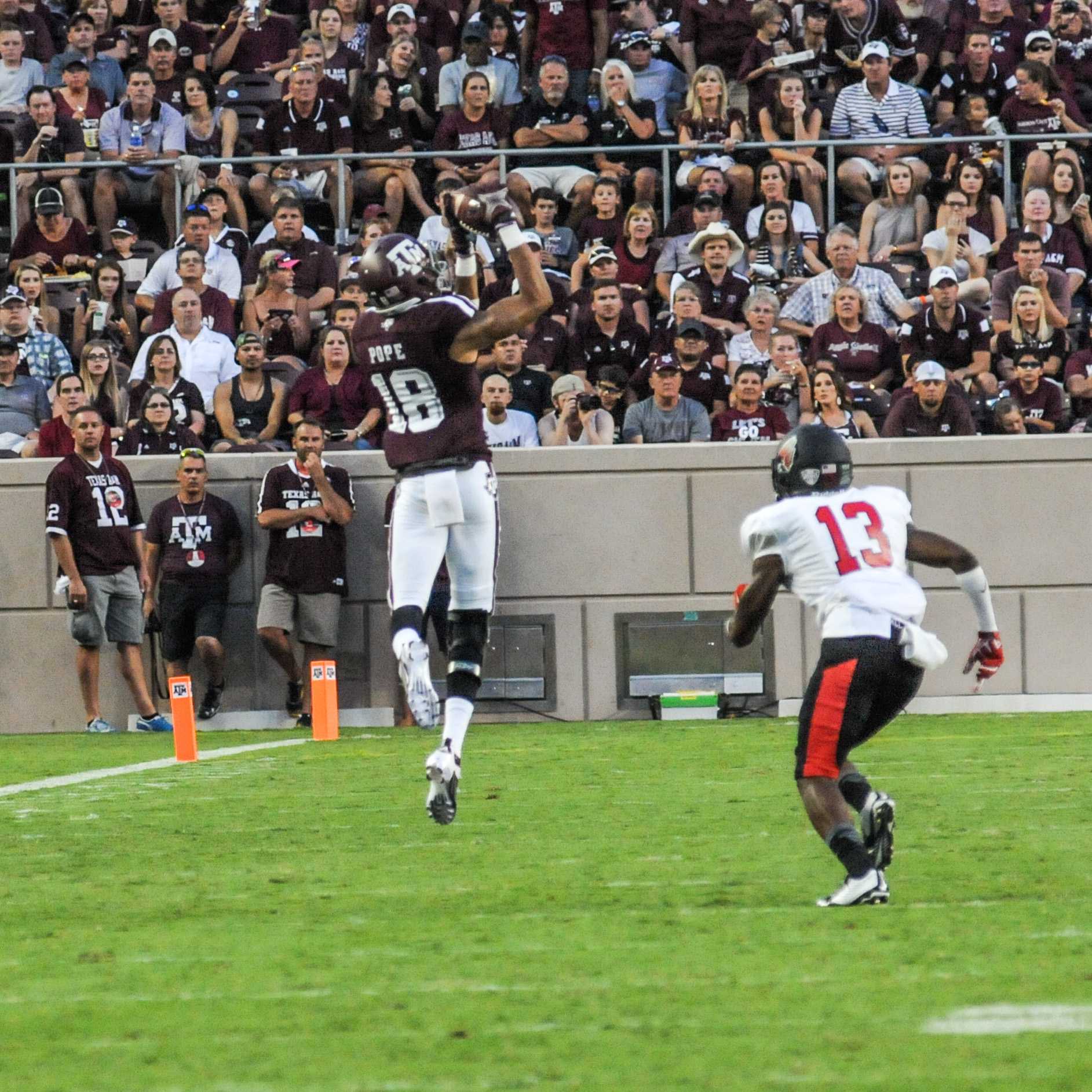 Explosive first half guides A&M to 56-23 win over Ball State