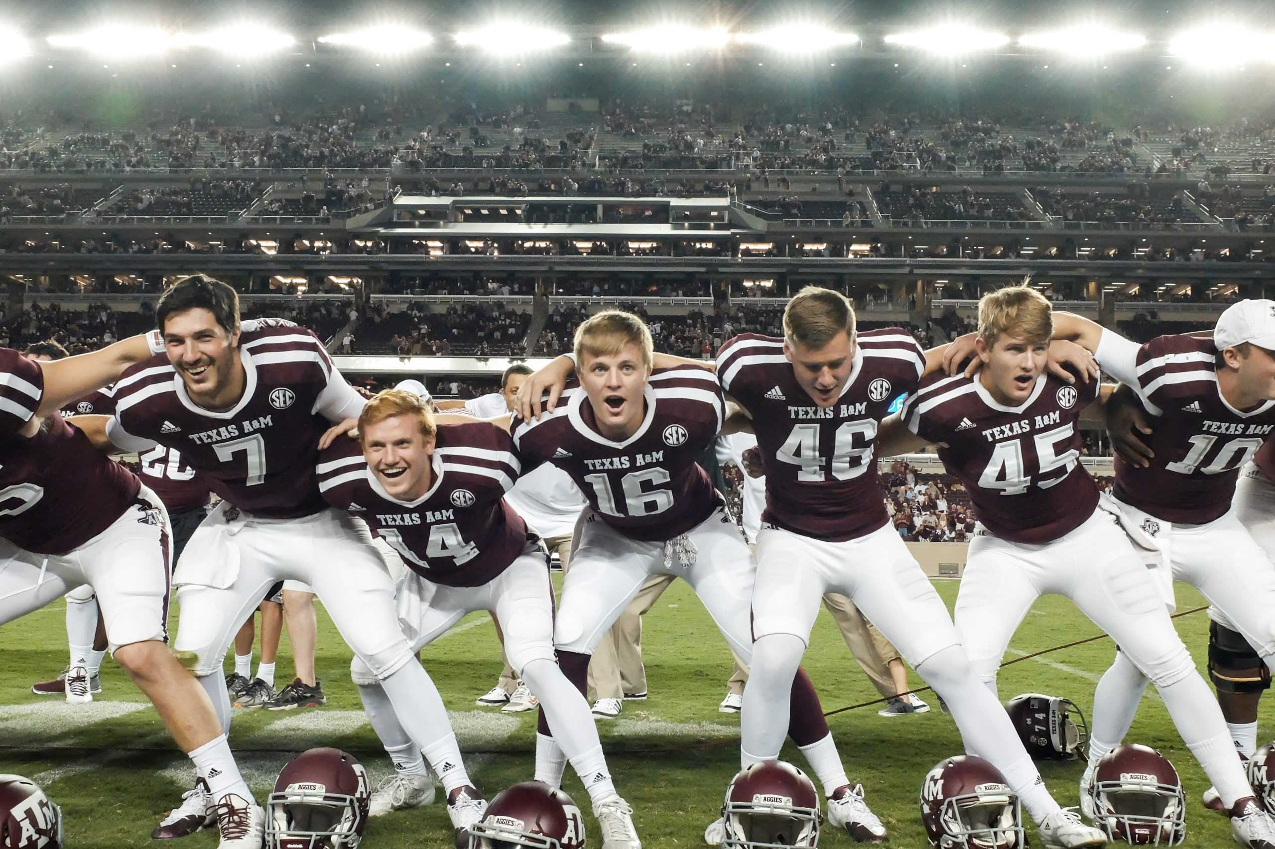 Explosive first half guides A&M to 56-23 win over Ball State