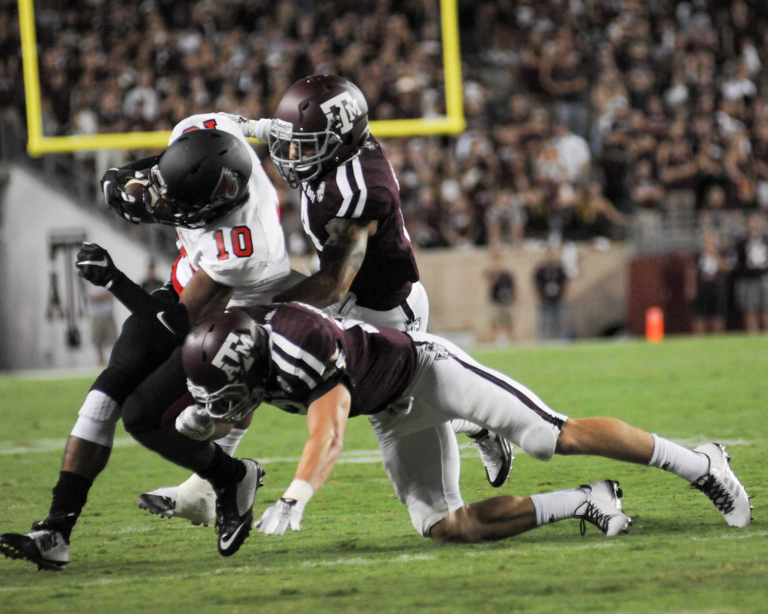 Explosive first half guides A&M to 56-23 win over Ball State