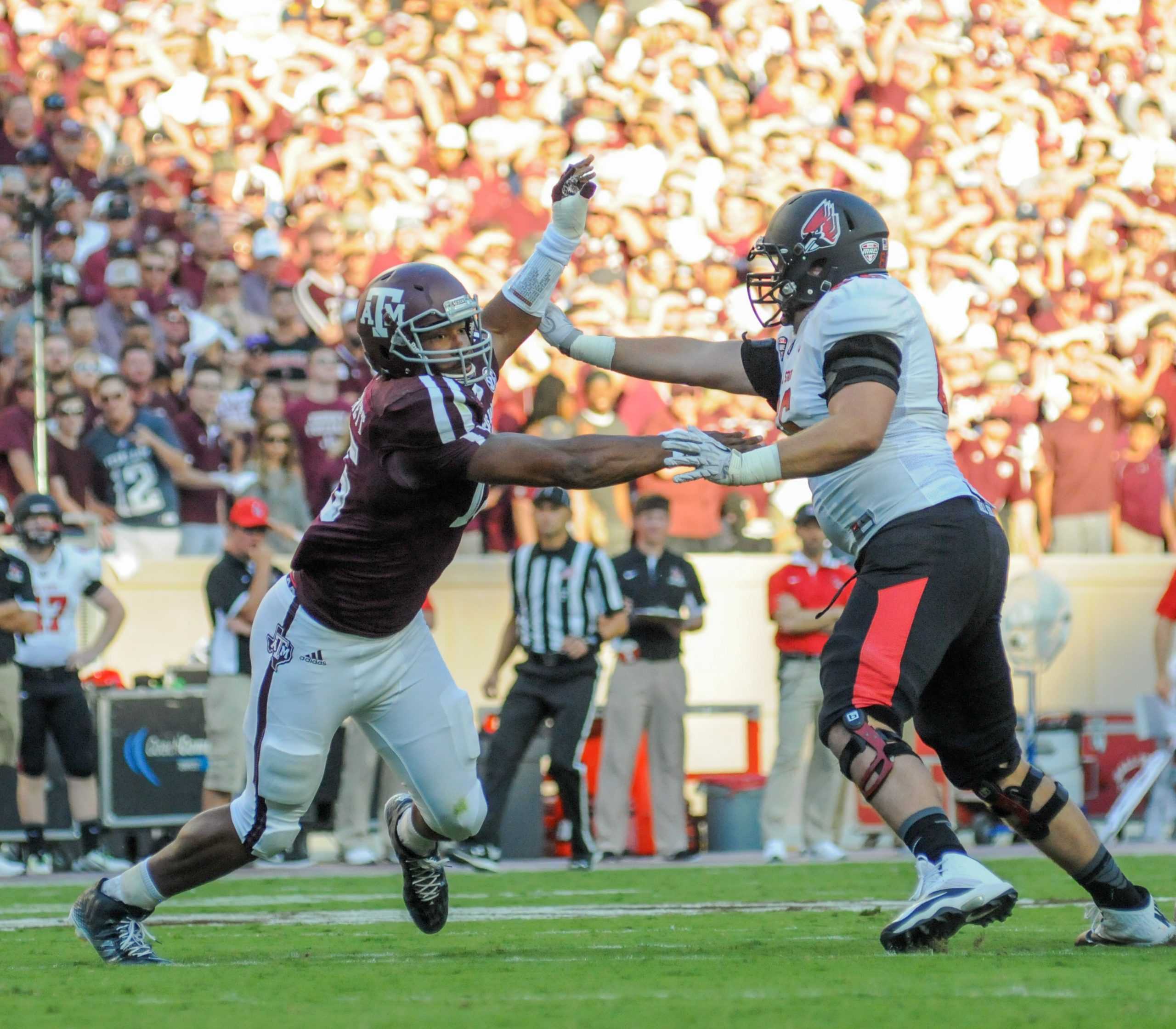 Explosive first half guides A&M to 56-23 win over Ball State