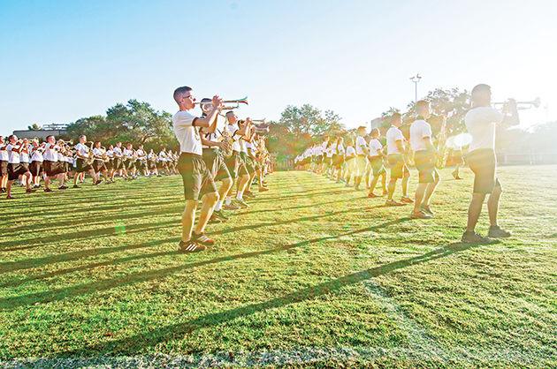 Each week, the Aggie Band practices Monday through Friday and on gameday morning.  