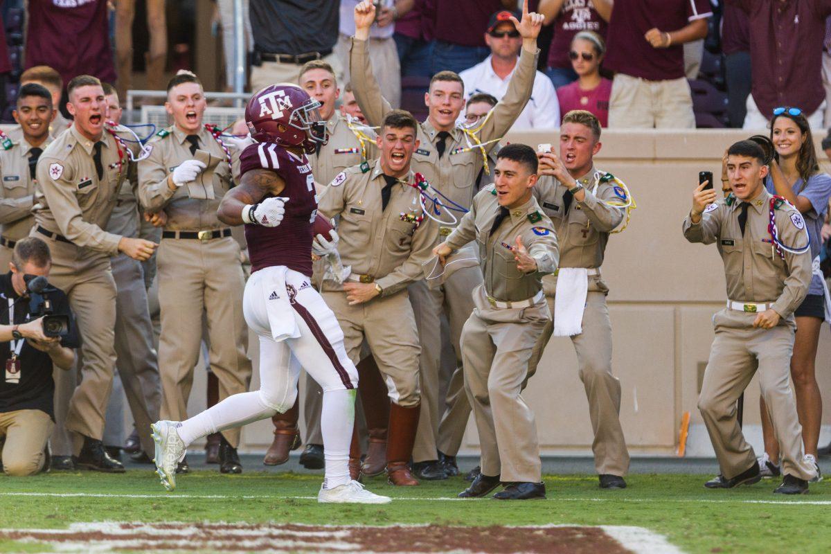 Freshman kick returner Christian Kirk crosses into the end zone during Texas A&Ms Saturday matchup against Alabama.