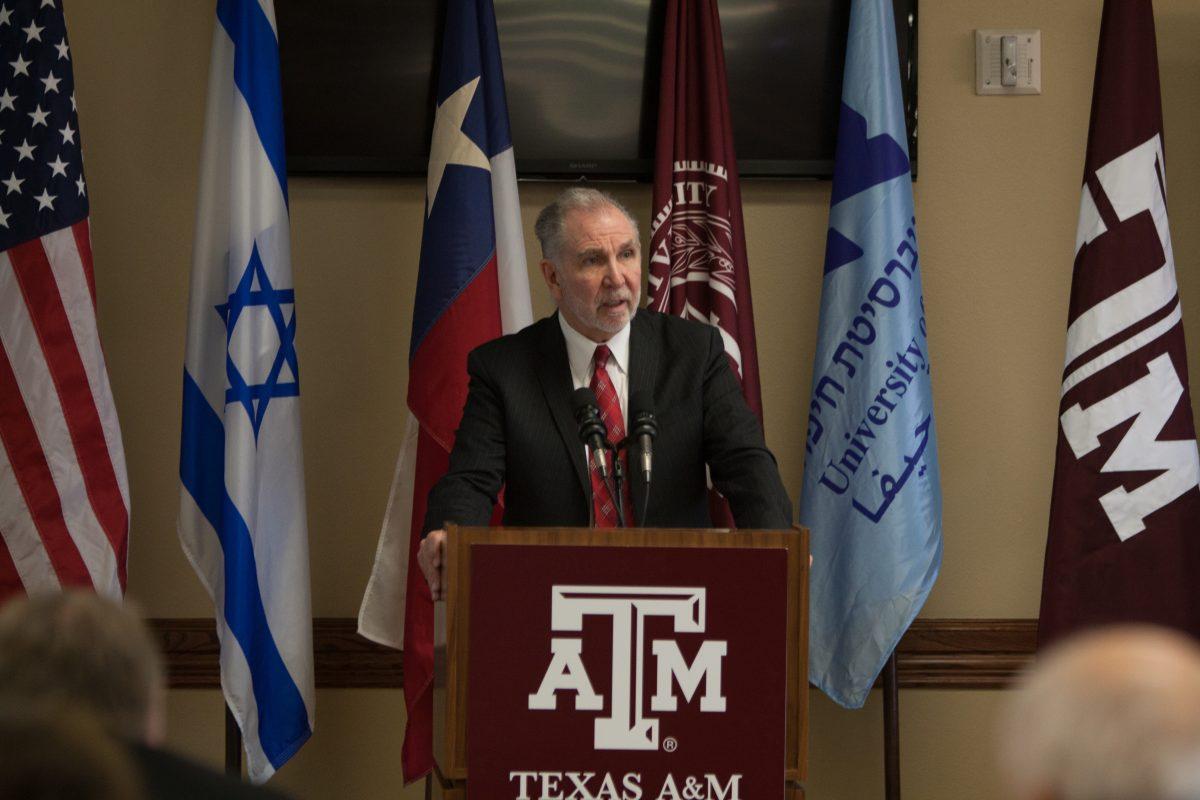 President Michael K. Young made the announcement Monday morning that Texas A&M University will be partnering with the University of Haifa to research marine sciences.