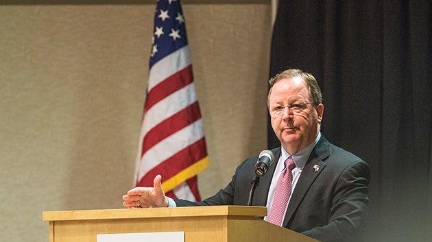 Congressman Bill Flores, Class of 1976, spoke Thursday about the dangers facing the nation today.