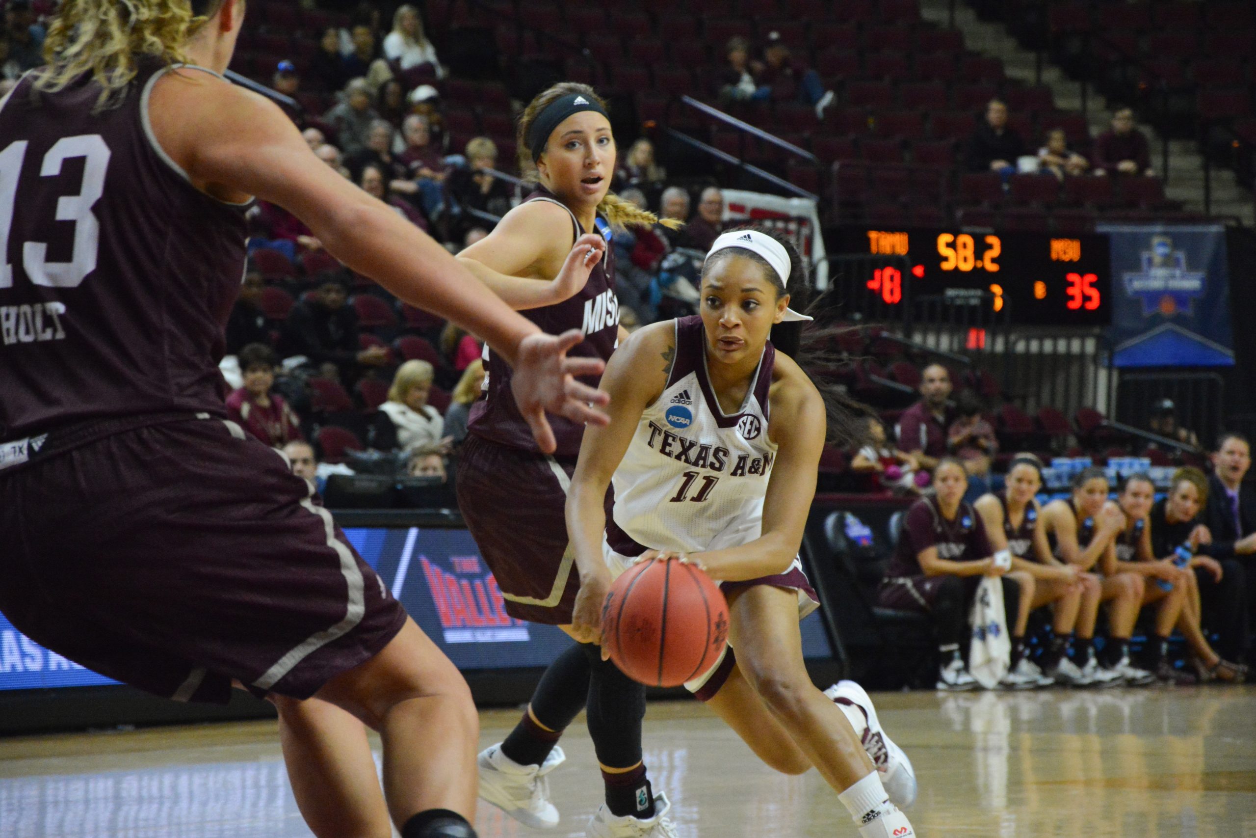 Aggies+beat+Missouri+State+in+1st+Round+of+Tourney