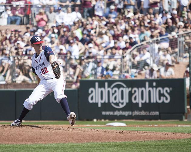 Tyler Ivey saw his scoreless inning streak end today, but with some help from the bullpen and Walker Pennington, the Aggies came away with the victory.
