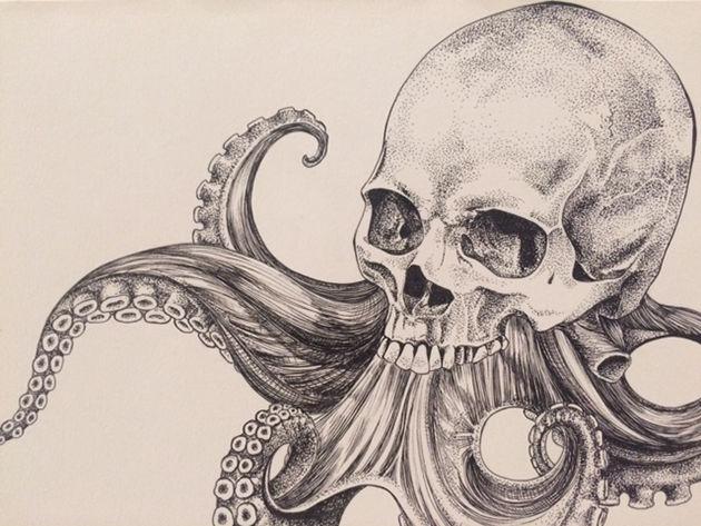 Second place winner at Art Fest, Skulltopus by Diana Bodenmiller