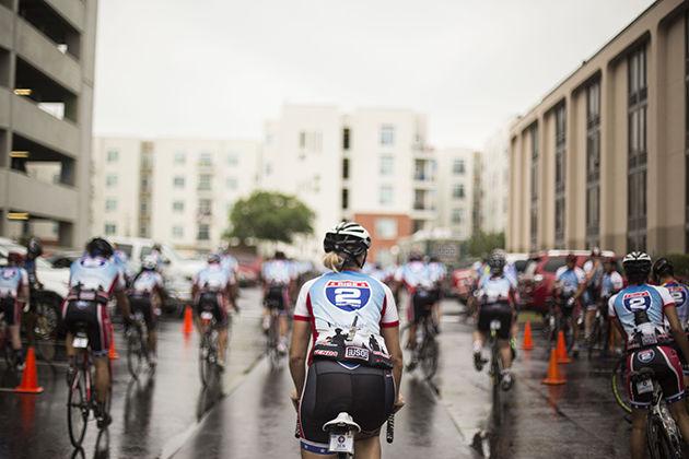 One hundred and fifty injured veterans and their supporters made a pit stop in College Station Monday for the annual UnitedHealthCare Ride 2 Recovery Texas Challenge from Houston to Fort Worth.