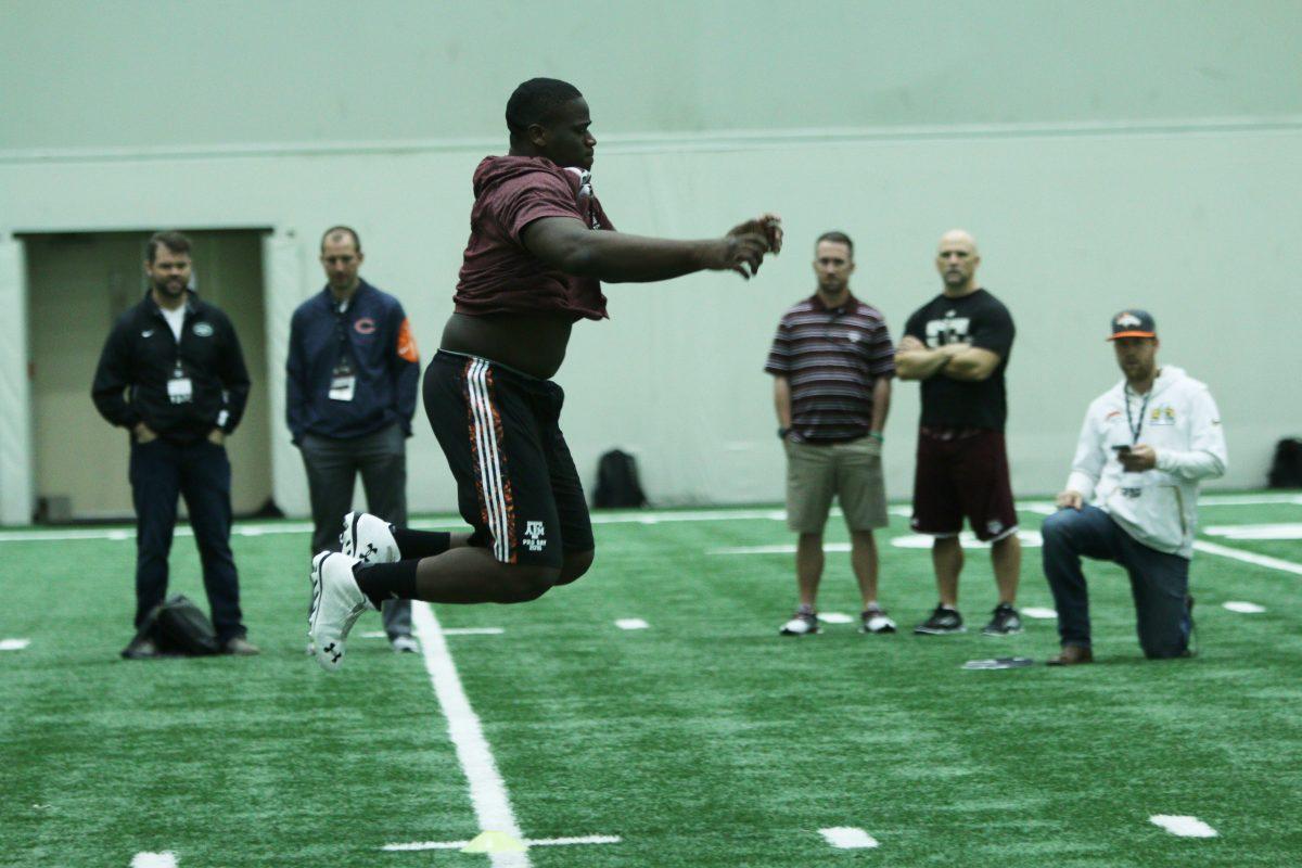 <p>Germain Ifedi was selected in the first round by the Seattle Seahawks.</p>