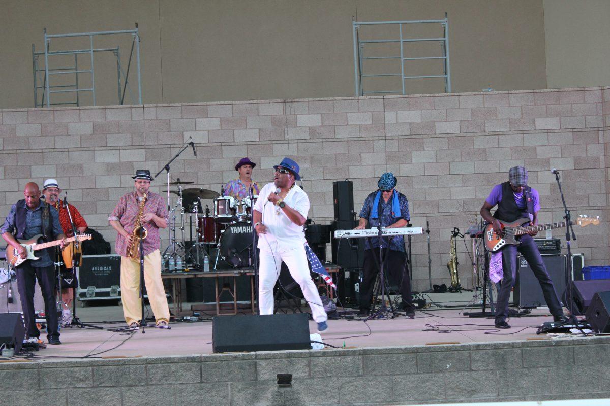 Members+of+the+band+Dysfunkshun+Junkshun+performing+on+stage+during+concert+series