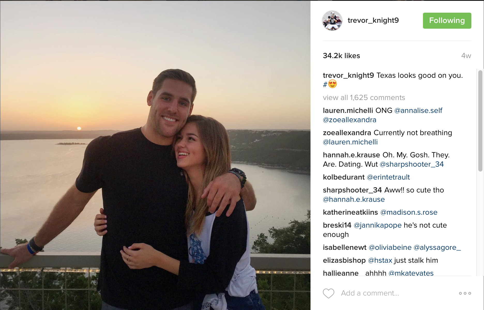 Trevor Knight and Sadie Robertson split - The Battalion