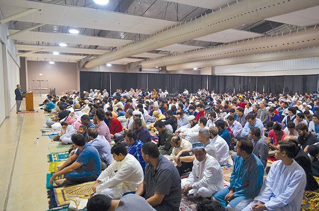 Hundreds of members of the Muslim community gathered in the Brazos County Exposition Complex to celebrate Eid Al-Adha.