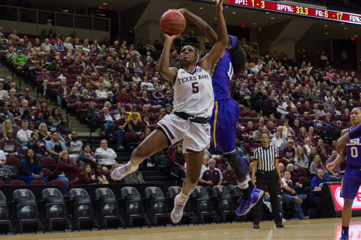 Sophomore Forward Anriel Howard scored the game-winning basket in the last seconds of the game to give the Aggies the win.