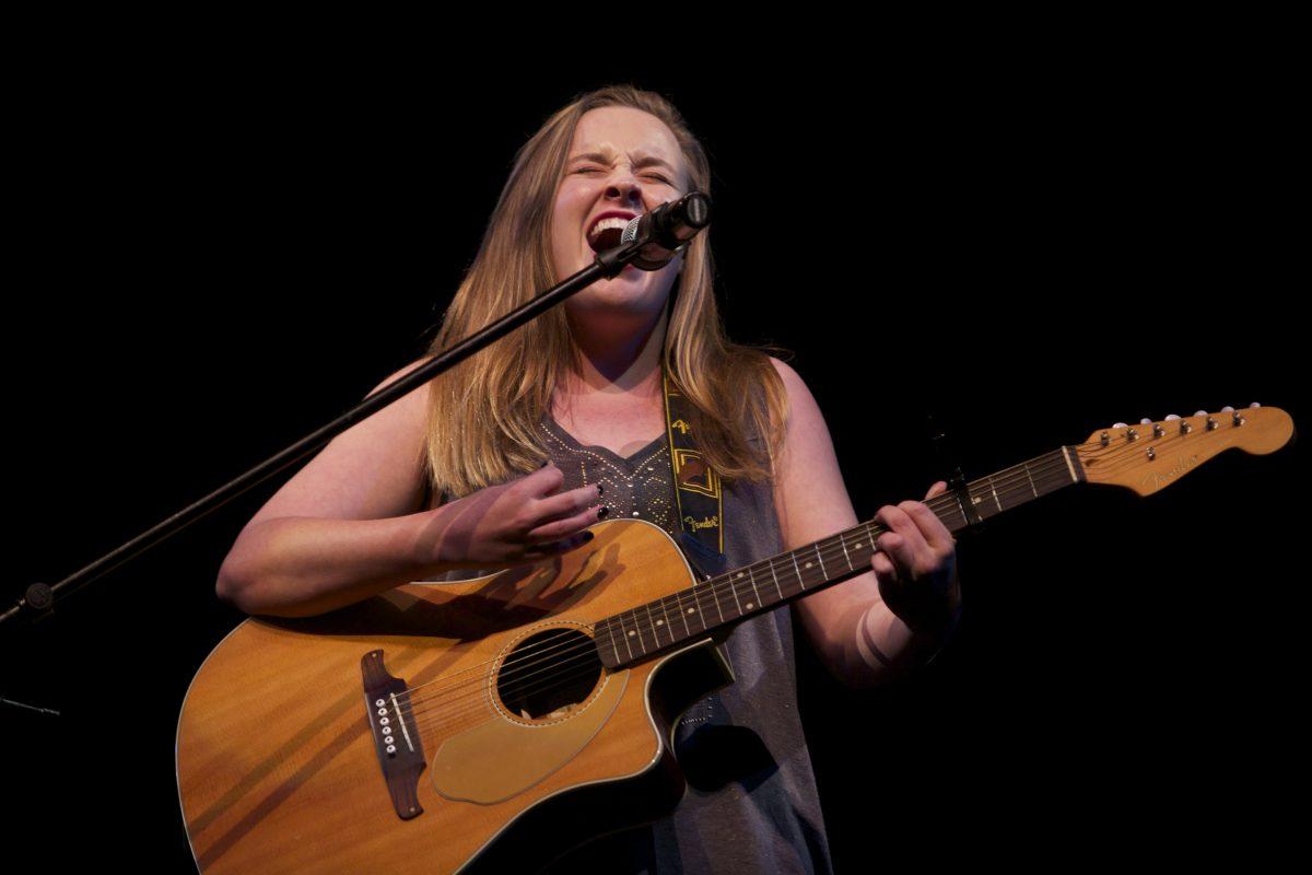Singer/songwriter Emily Orr plays the guitar and sings Adeles When We Were Young.