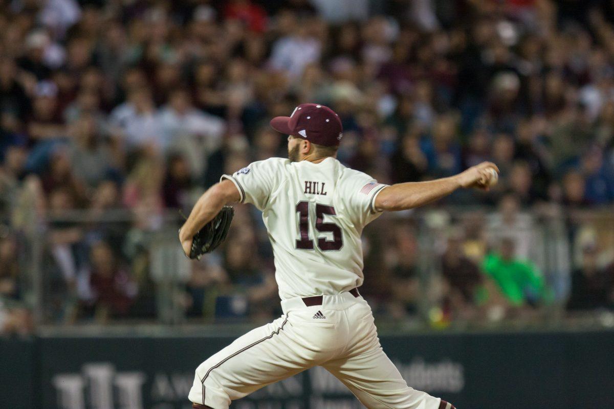 Junior+pitcher+Brigham+Hill%26%23160%3Bearned+his+fourth+win+of+the+season+Friday+night+against+Brown.%26%23160%3B