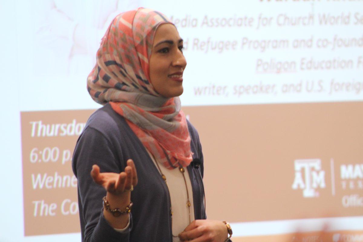Former student Wardah Khalid spoke about Muslim awareness and diversity in the workplace as part of the Mays Speaks initiative. 