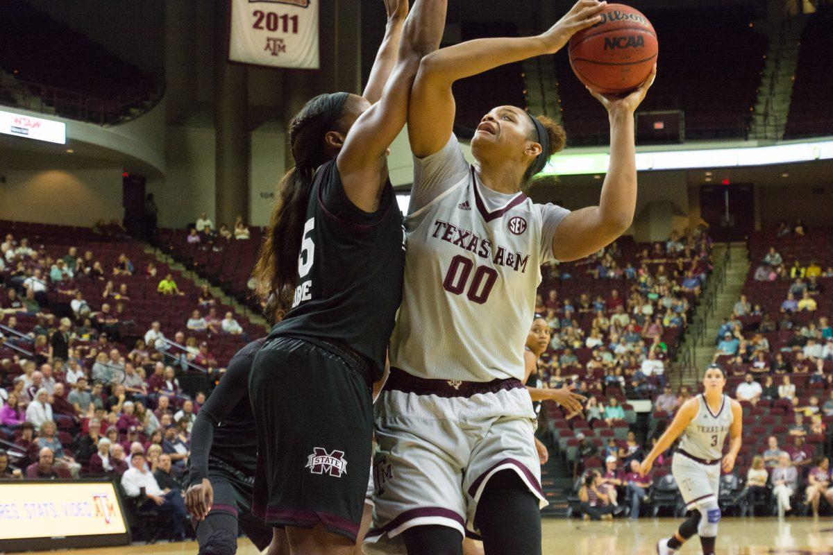 Junior center Khaalia Hillsman led the Aggies with a career-high 27 points in their 63-61 comeback win over Penn. 