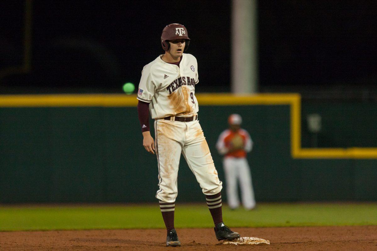 Senior left fielder Walker Pennington hit his second home run of the season in the Aggies 7-4 loss to LSU Friday night. 