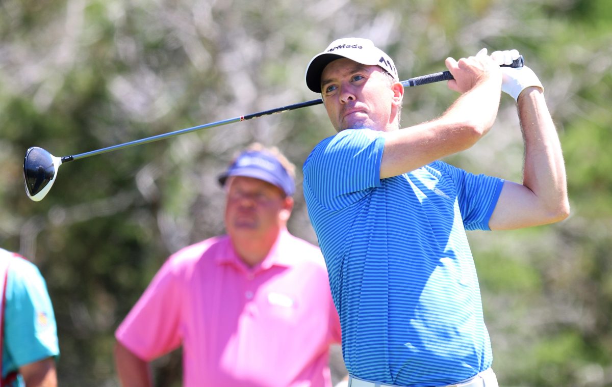 Scotland's Martin Laird tees off.