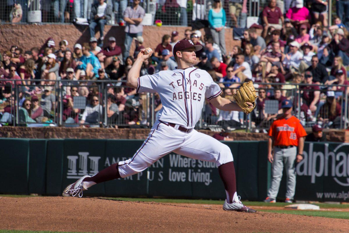 Sophomore pitcher Stephen Kolek pitched 8 innings Sunday against Auburn, allowing five hits and one run. 