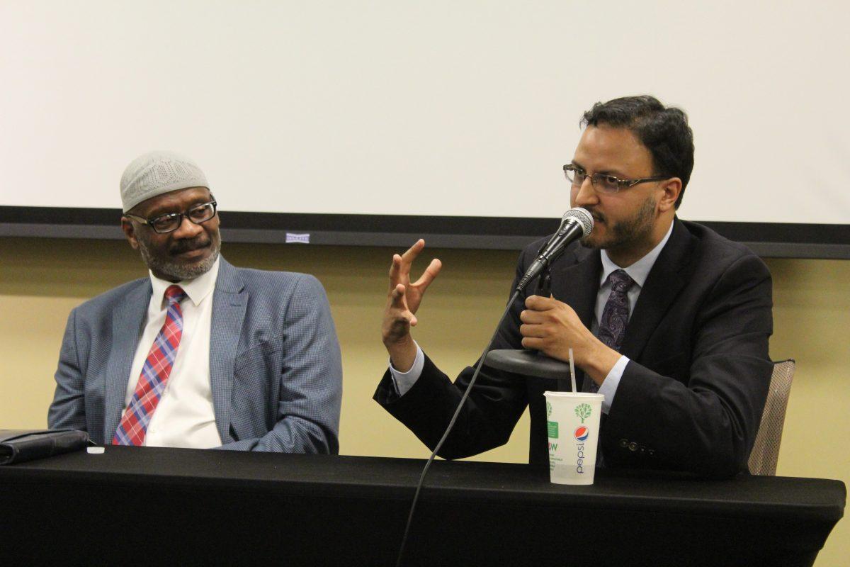 Mustafaa Carroll , executive director of The Council of American Islamic Relations and Arsalan Safiullah, Staff Attorney.