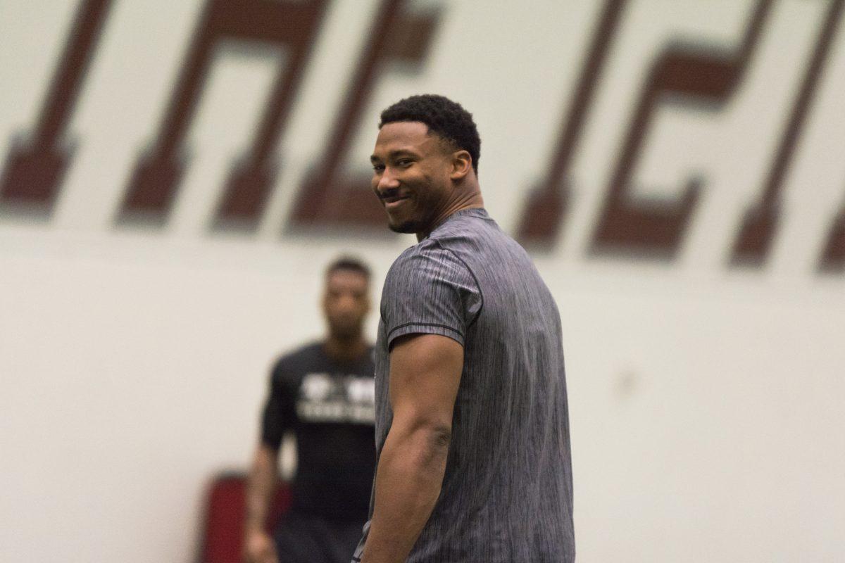 Defensive End Myles Garrett is projected to be the first overall pick in the draft.