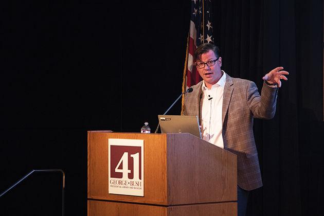 Clifford Young, Johns Hopkins University professor and president of Ipsos Public Affairs, held a seminar at the George Bush Library this past Monday about fluctuating political attitudes in Europe and the United States.