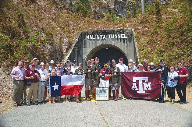 In 2015, a group of Aggies returned to the Malinta Tunnel in Corregidor. Some of the members pictured had family members who fought in the Pacific Theater.