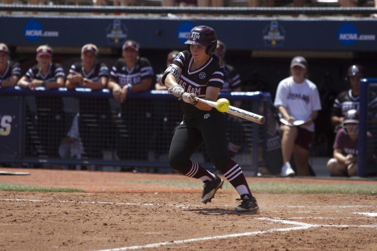Sophomore left fielder Keeli Milligan was the only Aggie to reach base multiple times against Florida.