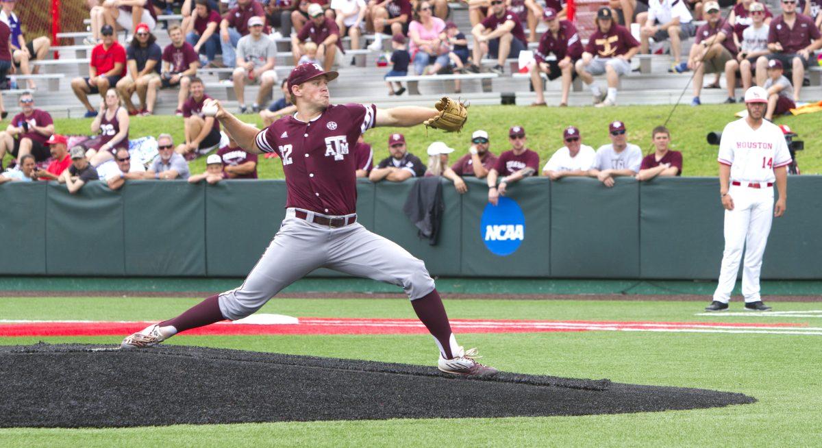 Sophomore Stephen Kolek threw 8.1 innings in a winning effort against Houston, striking out nine batters.